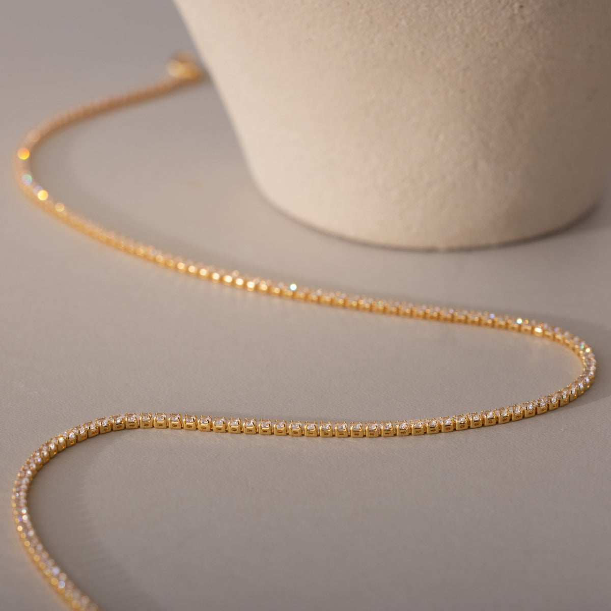 Diamond tennis choker necklace