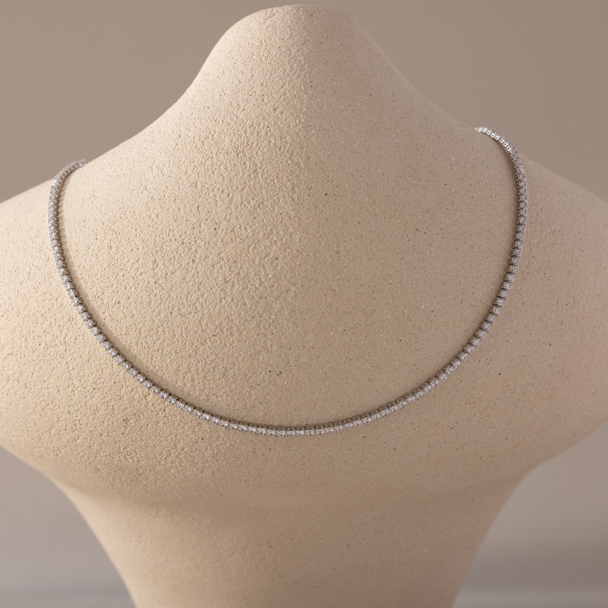 Diamond tennis choker necklace