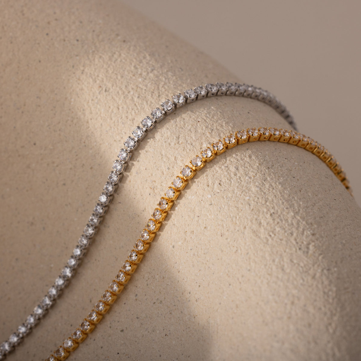 Diamond tennis choker necklace