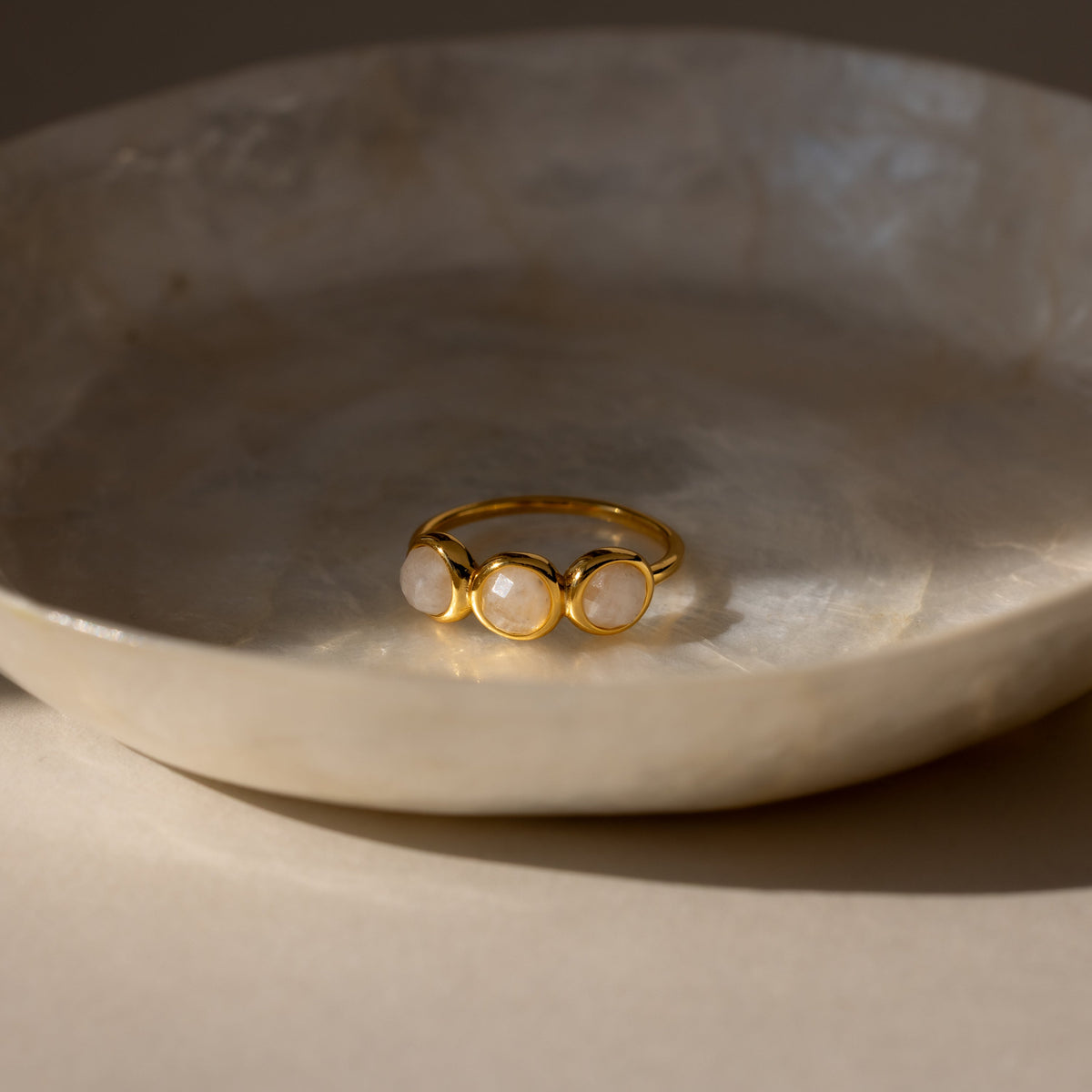 Moonstone Cluster Ring