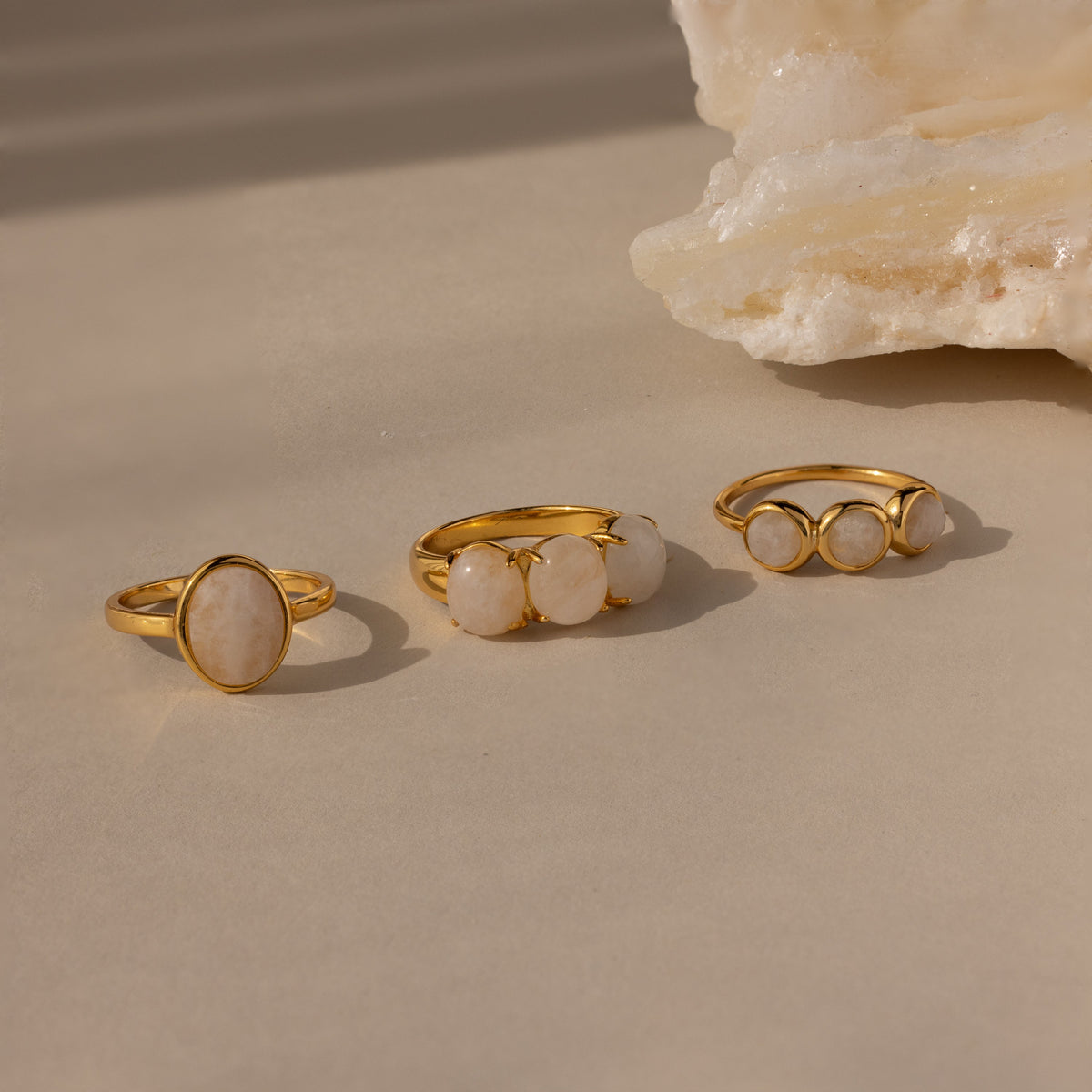 Moonstone Cluster Ring