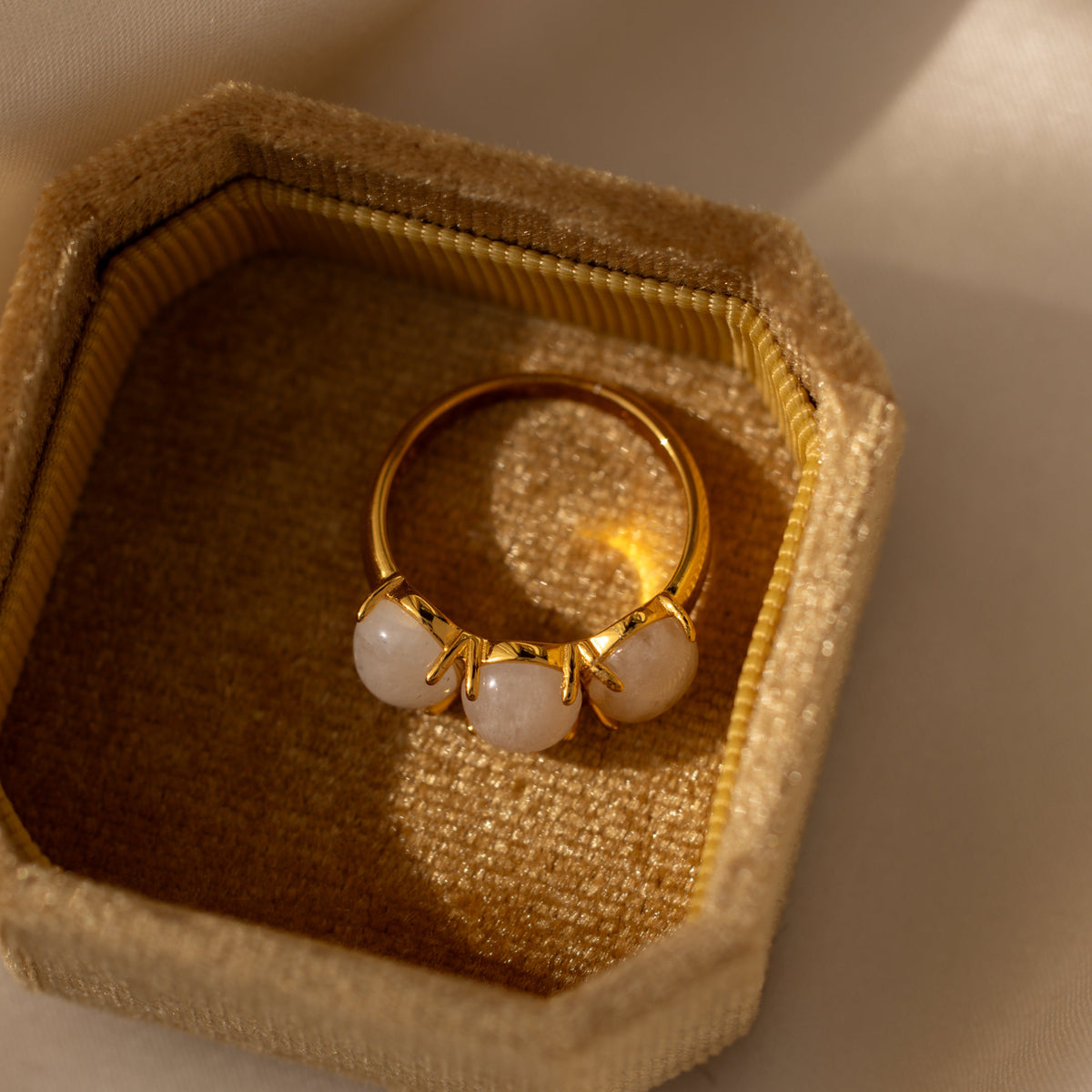 Cosmic moonstone ring