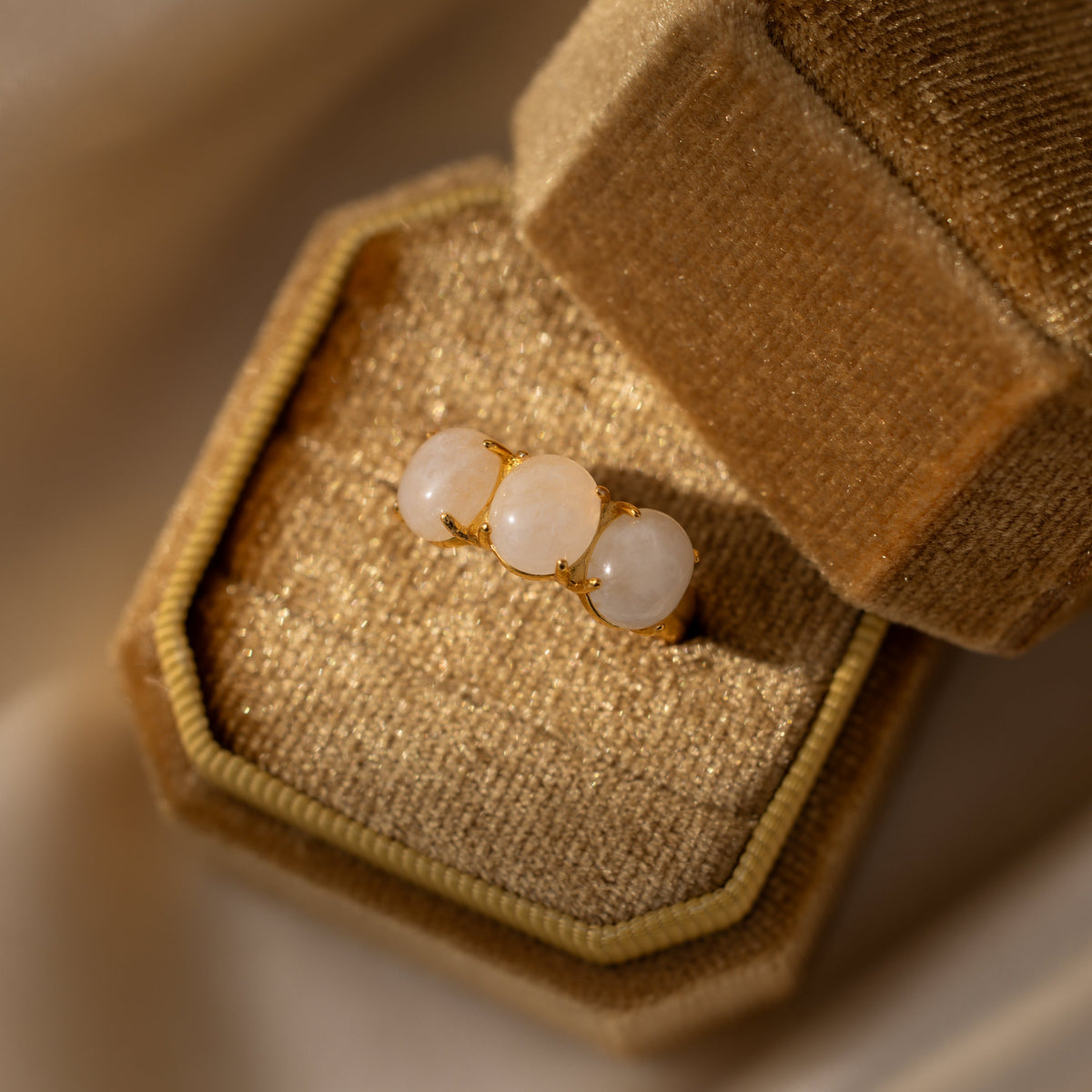 Cosmic moonstone ring