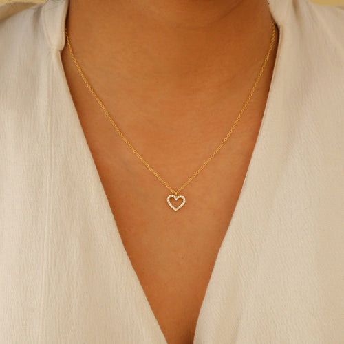 Forever pave heart necklace