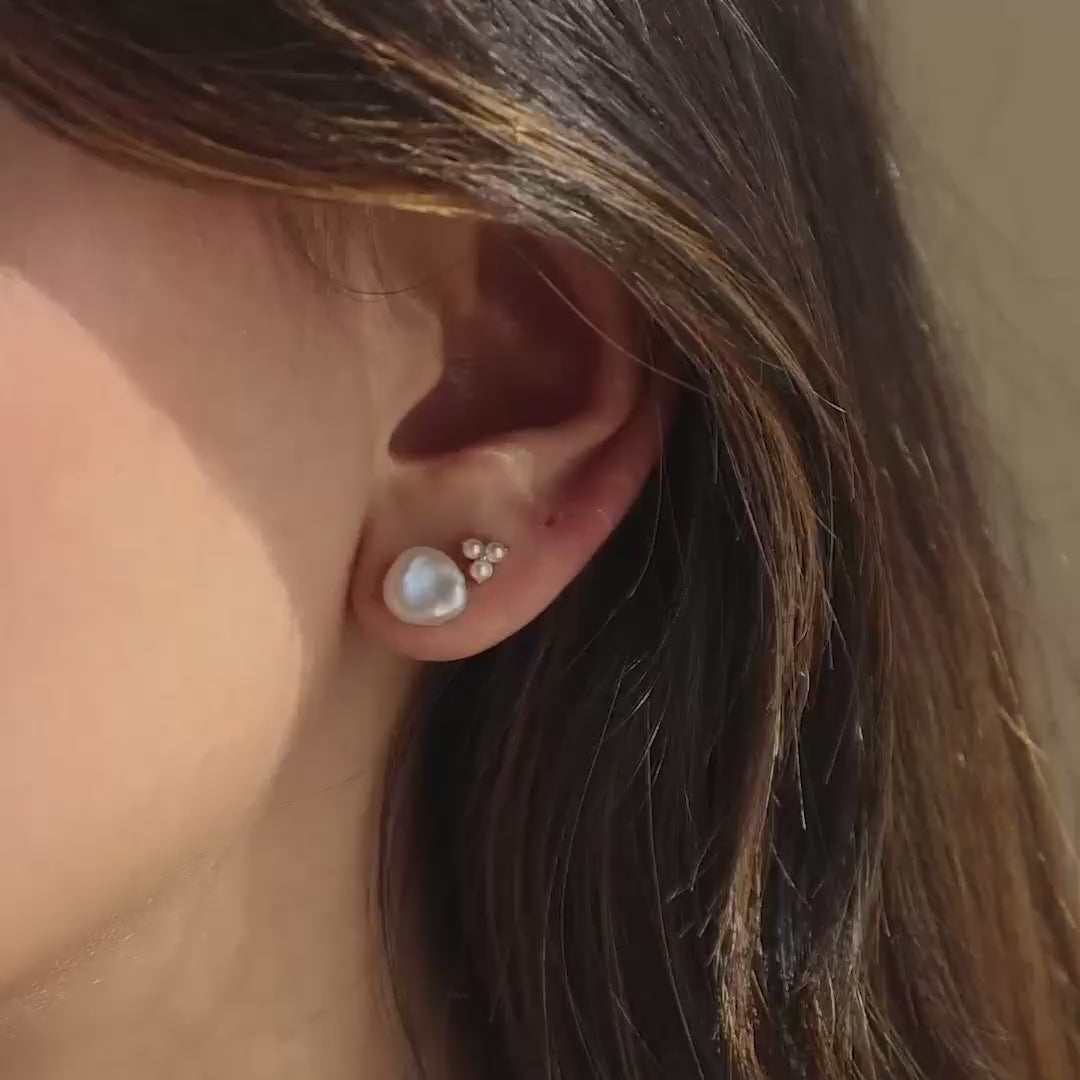 Freshwater pearl studs