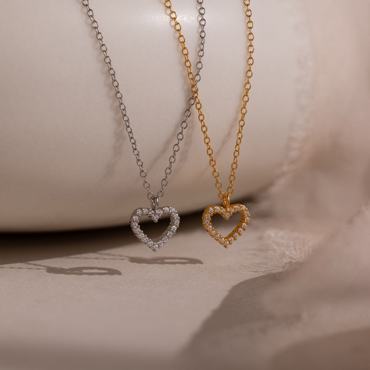 Forever pave heart necklace