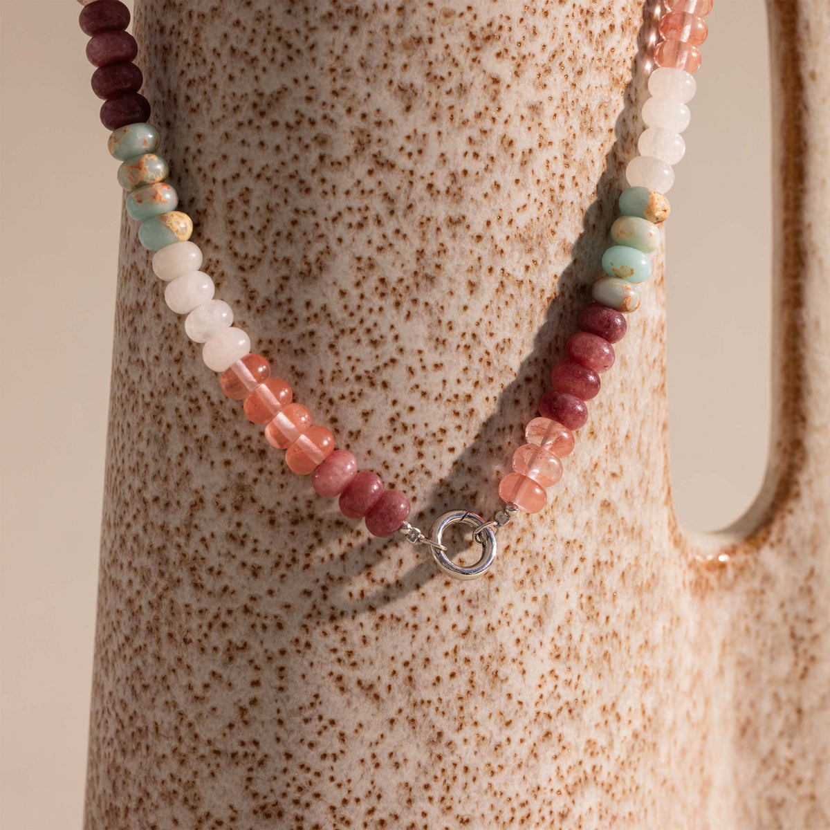 Ember beaded charm necklace