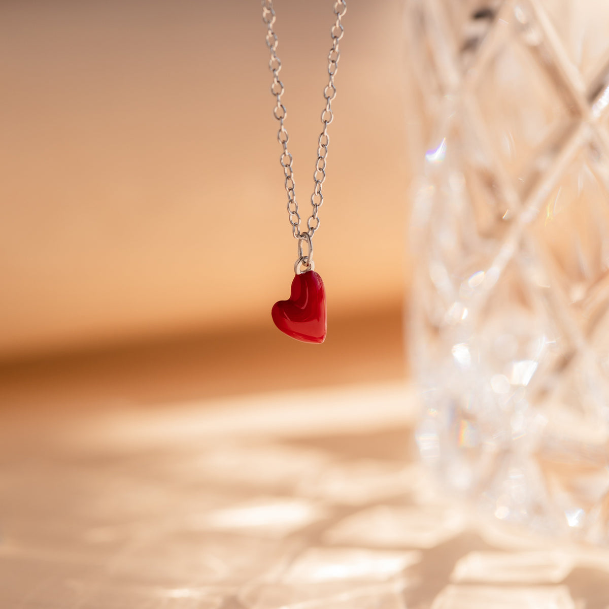 Little red heart necklace