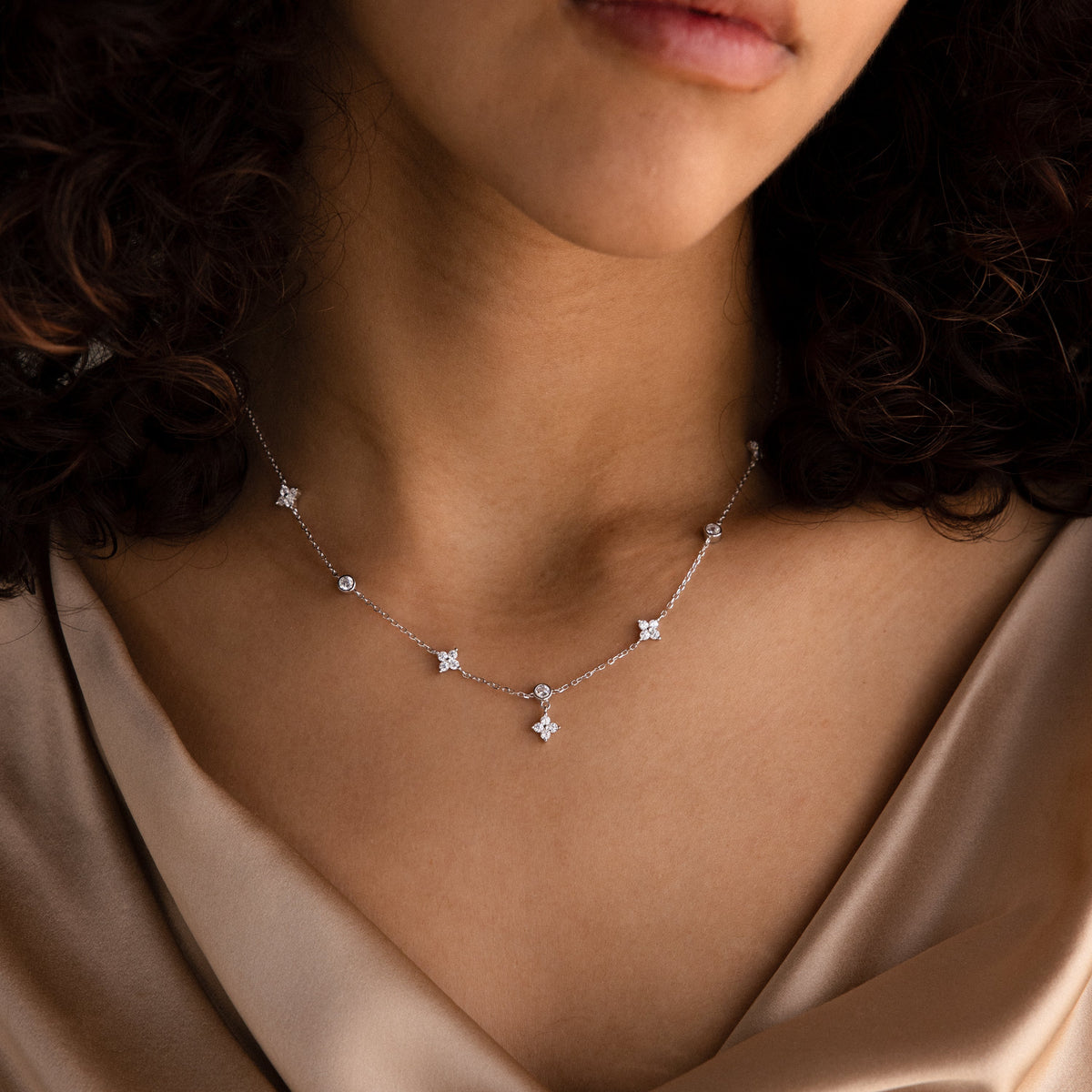 Ivy diamond station necklace