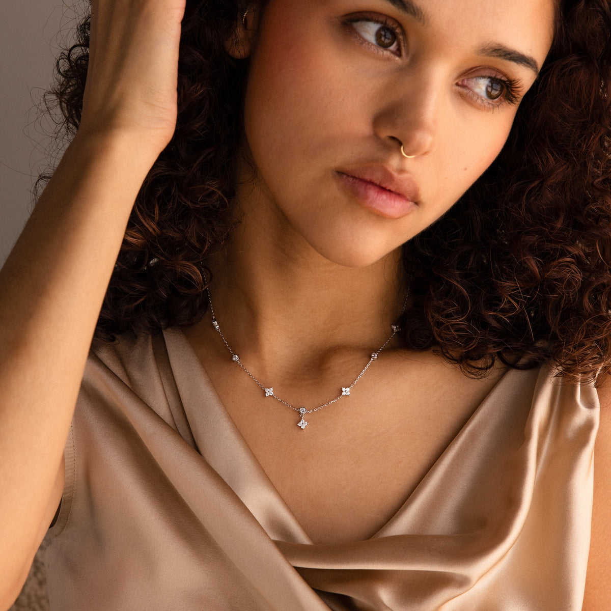 Ivy diamond station necklace