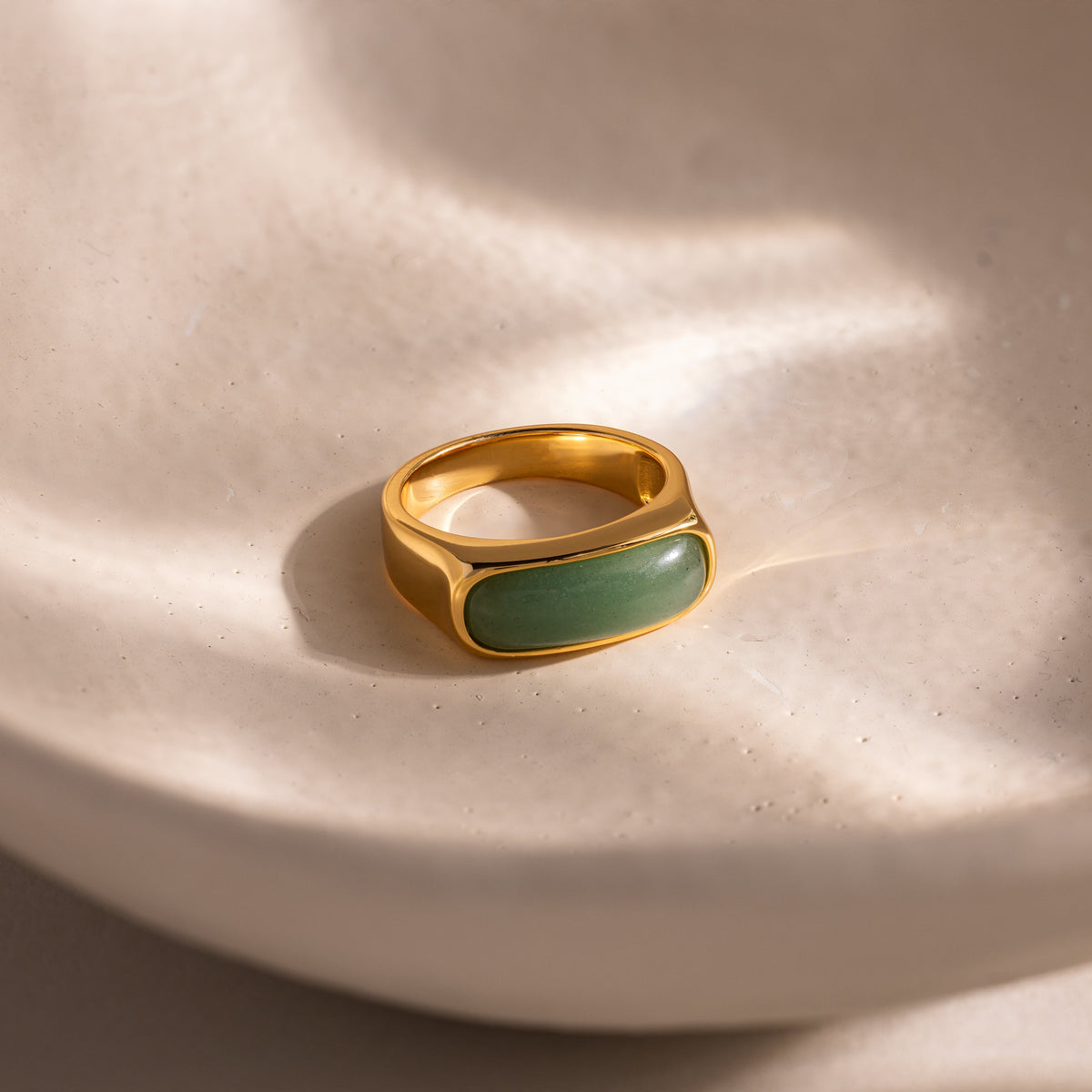 Jade signet ring