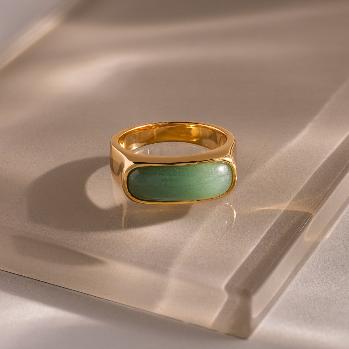 Jade signet ring