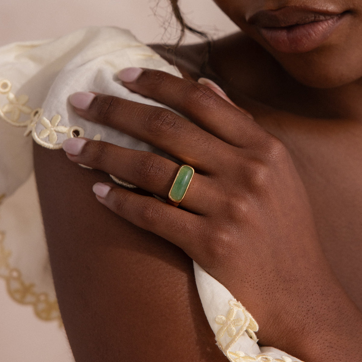 Jade signet ring