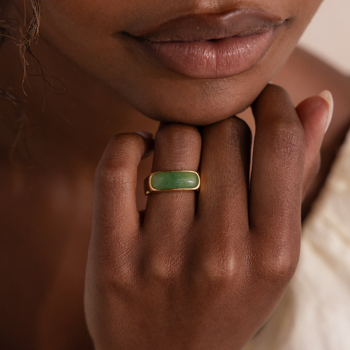 Jade signet ring