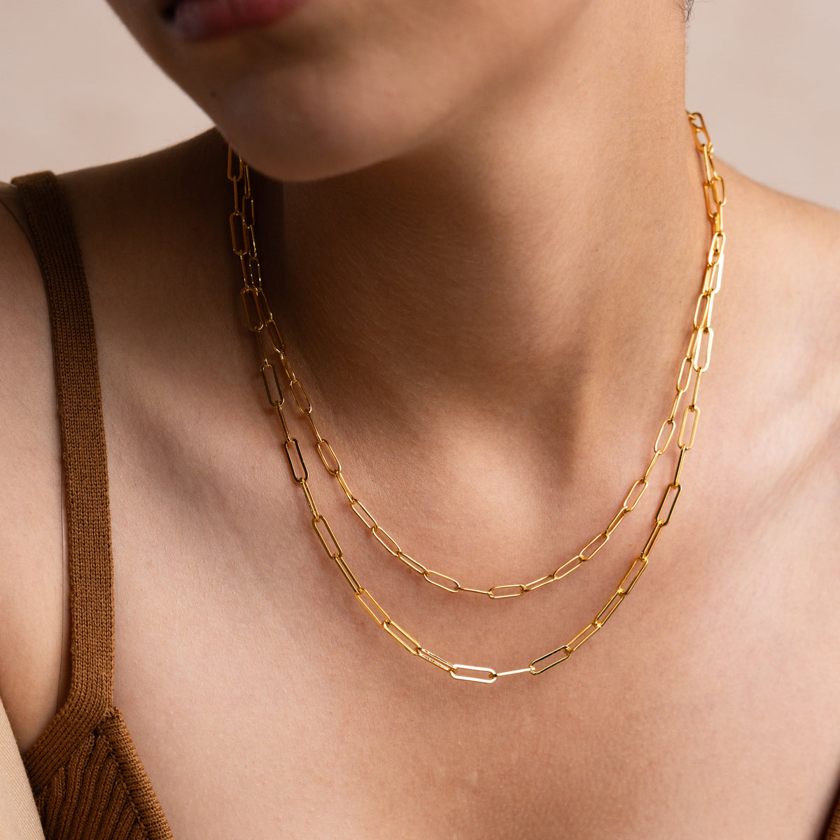 Paperclip chain necklace