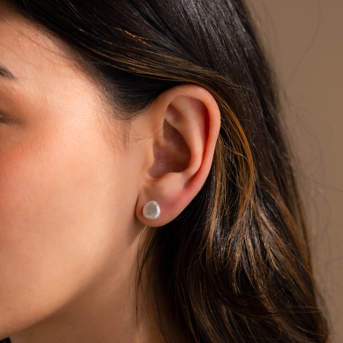 Freshwater pearl studs