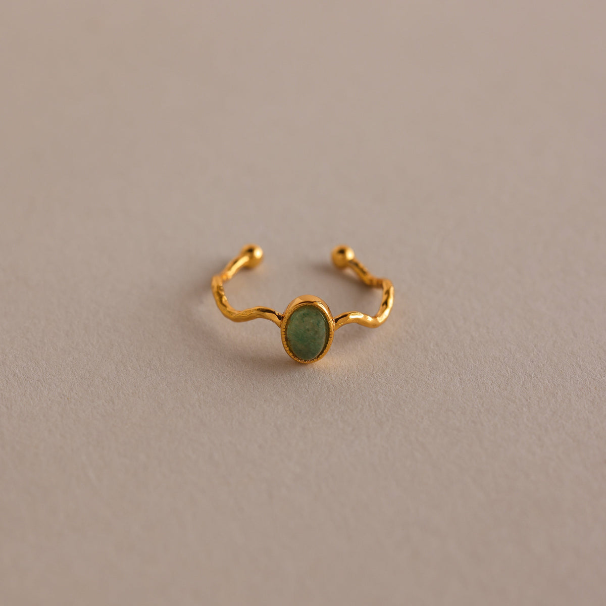 Open sculpted jade ring