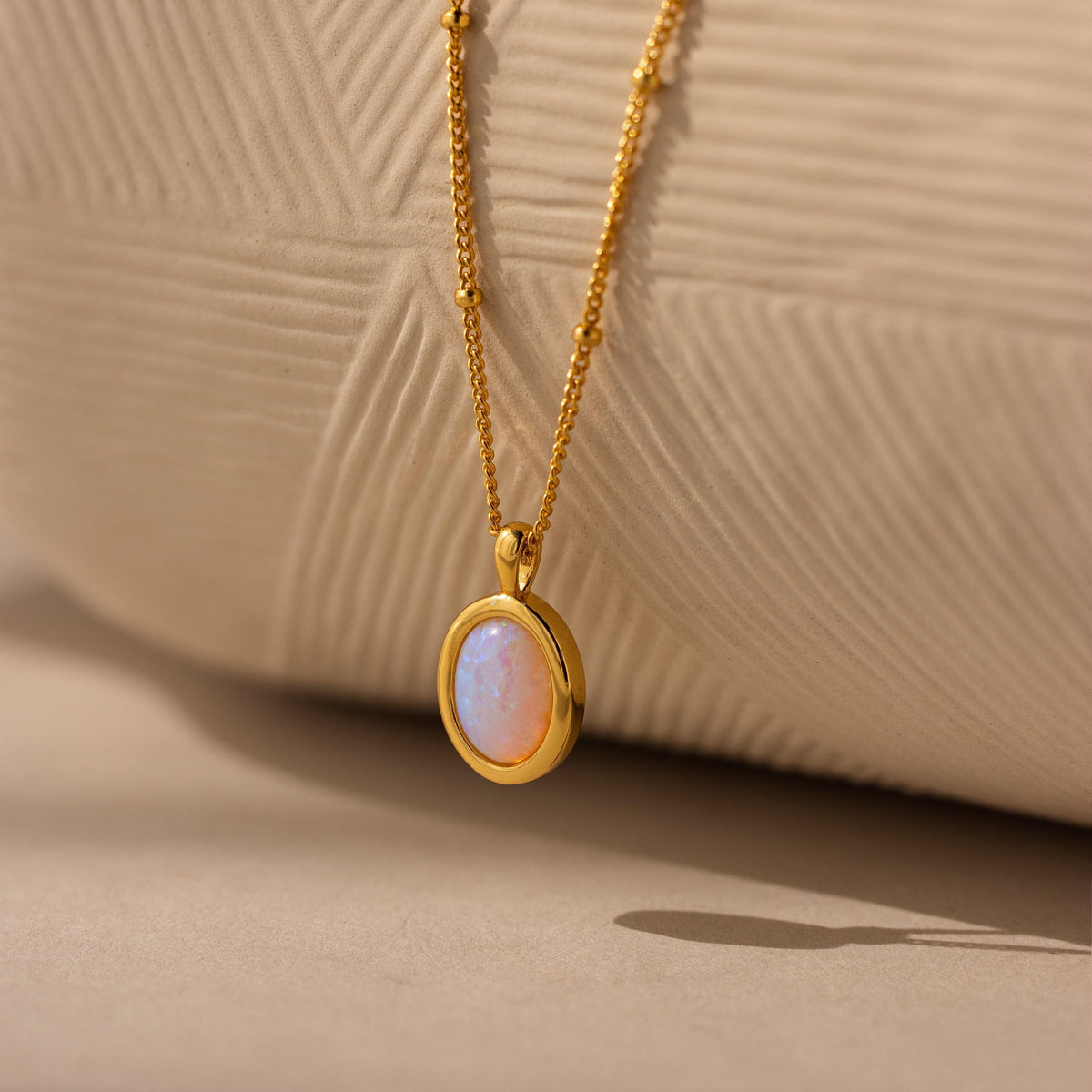Opal pendant necklace
