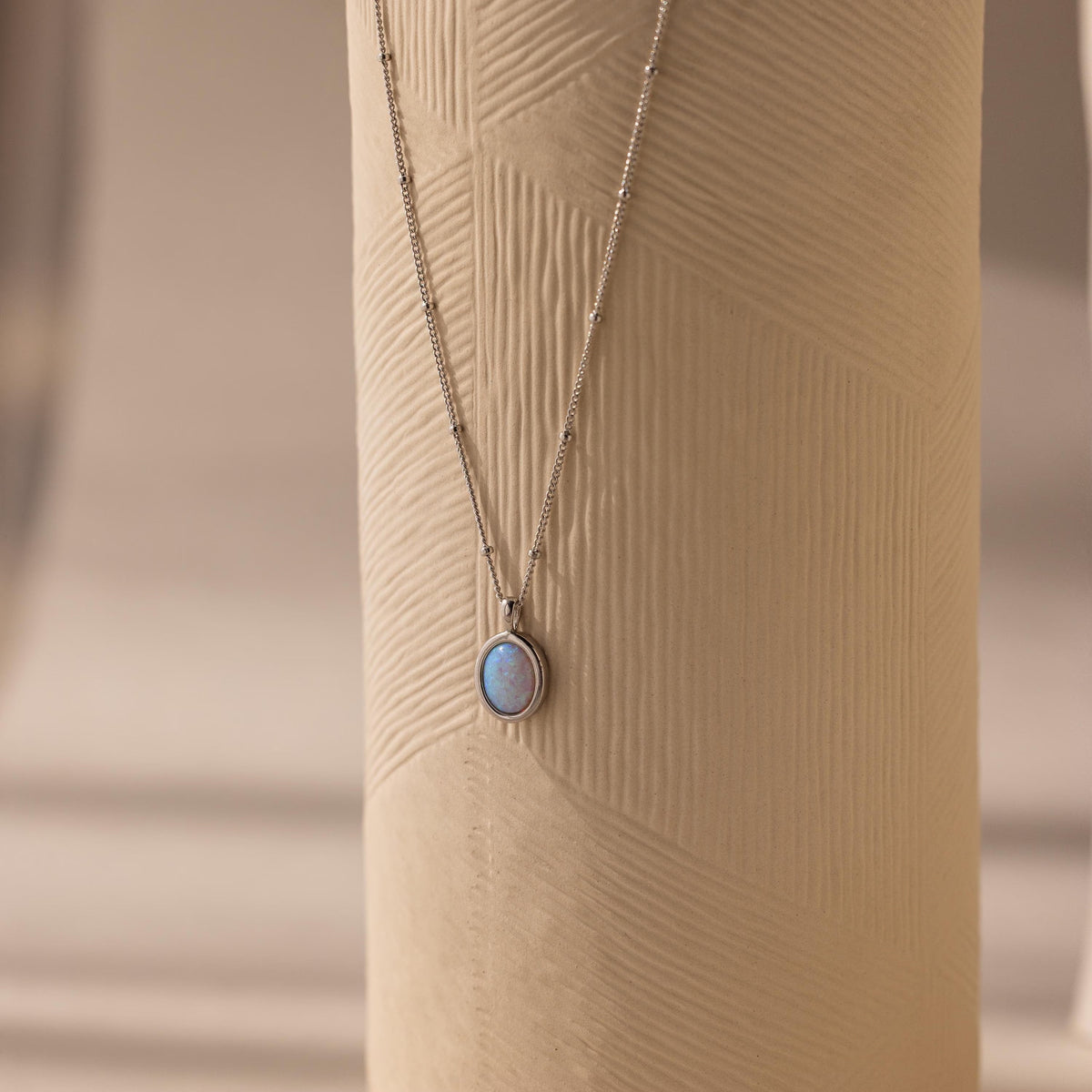 Opal pendant necklace