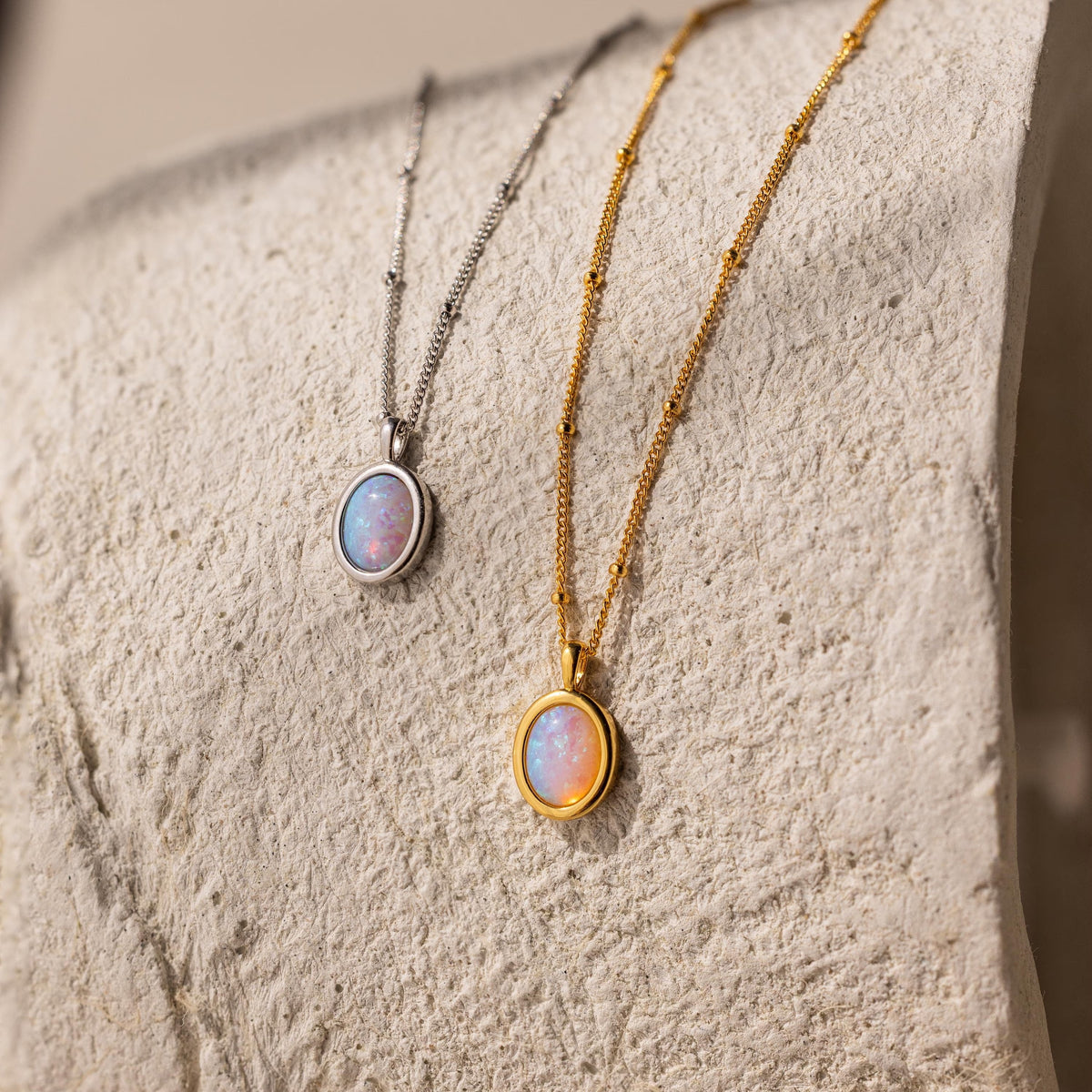 Opal pendant necklace