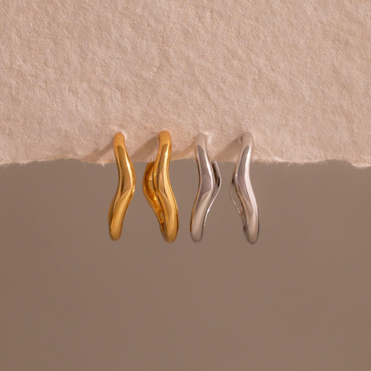 Organic wave earrings 5