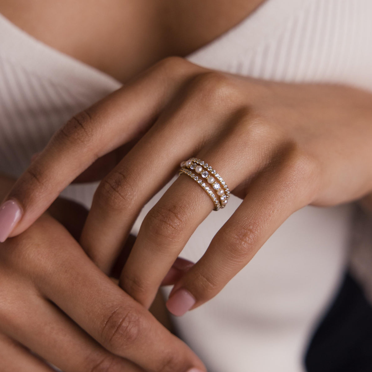 Diamond eternity ring set