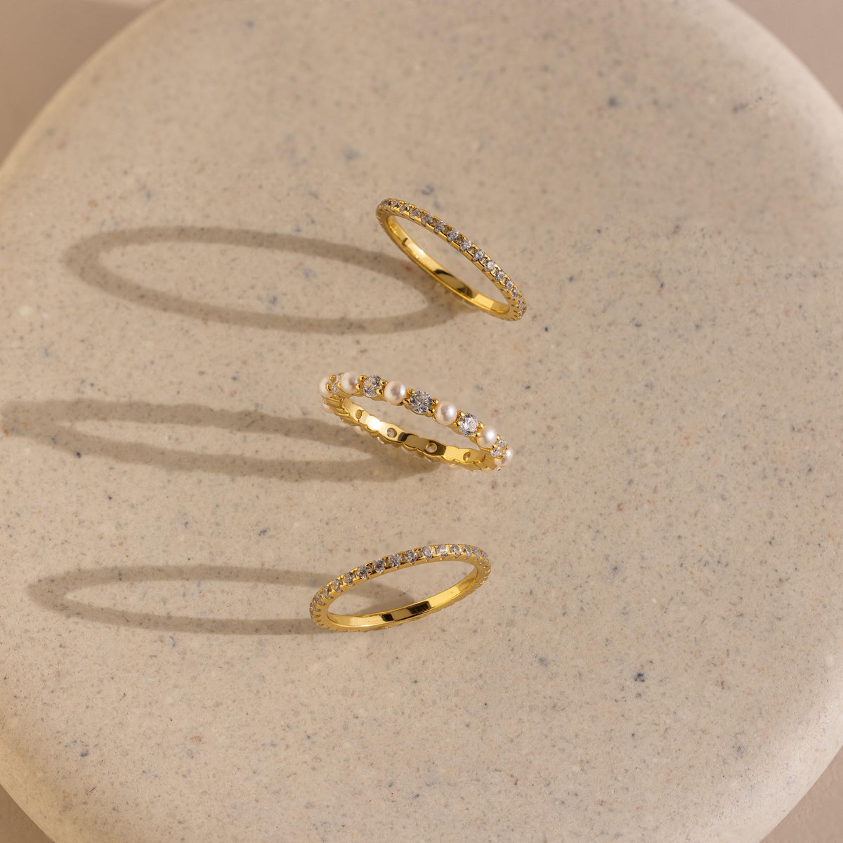 Diamond eternity ring set