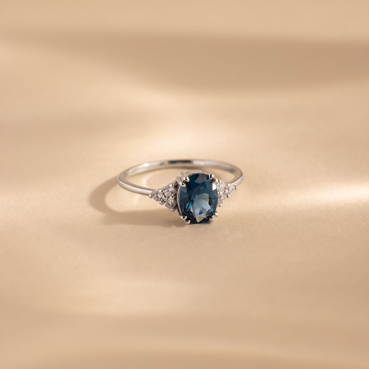 Elizabeth blue topaz ring
