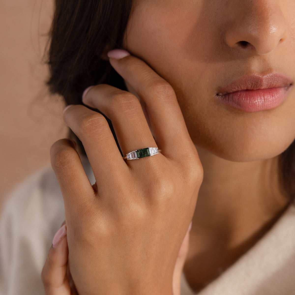 Agate statement ring