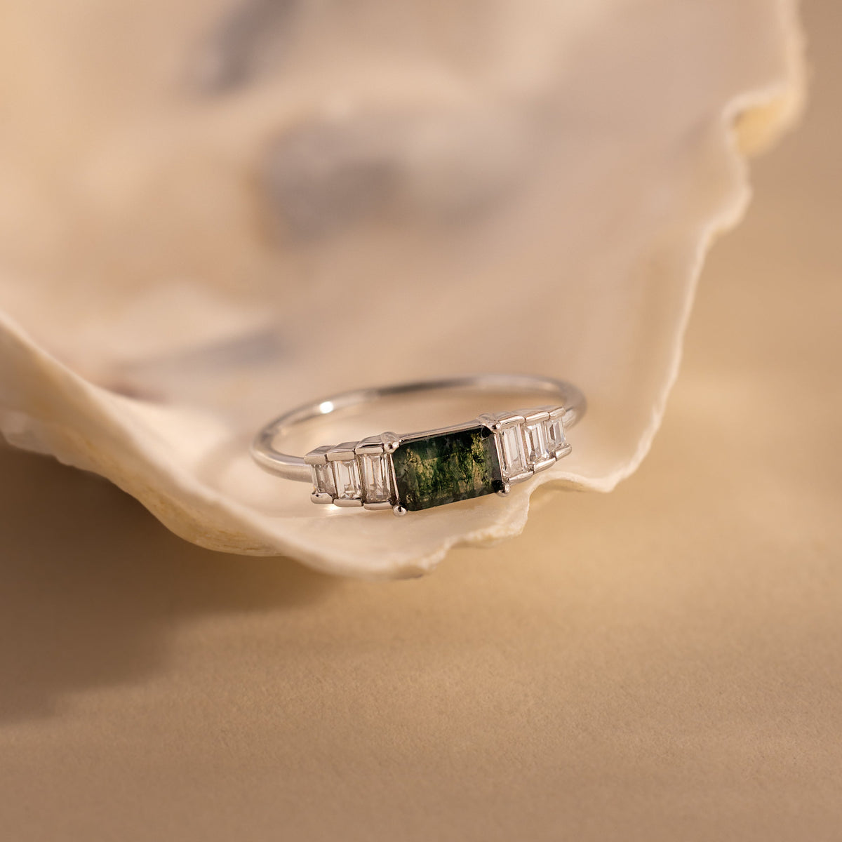 Agate statement ring