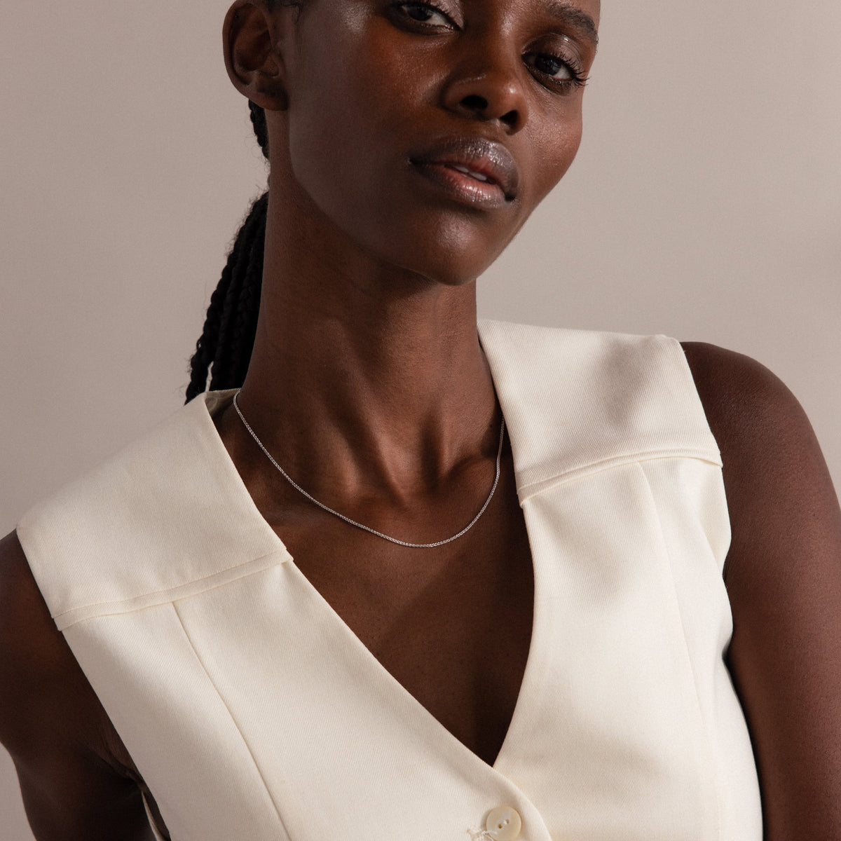 Woven chain necklace