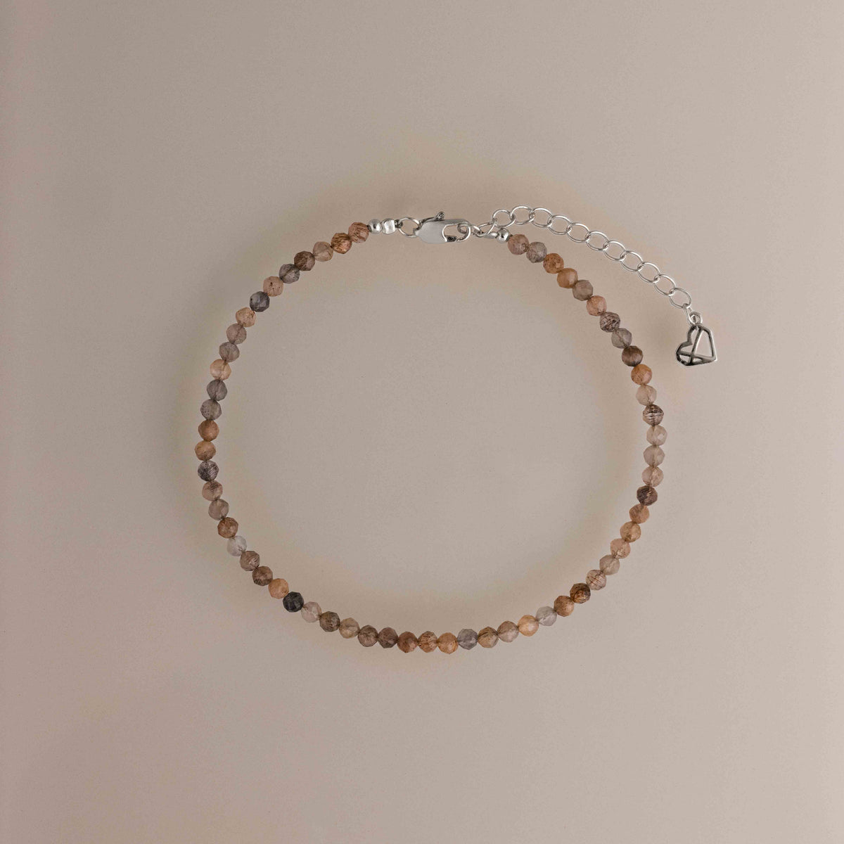 Sunstone Beaded Anklet