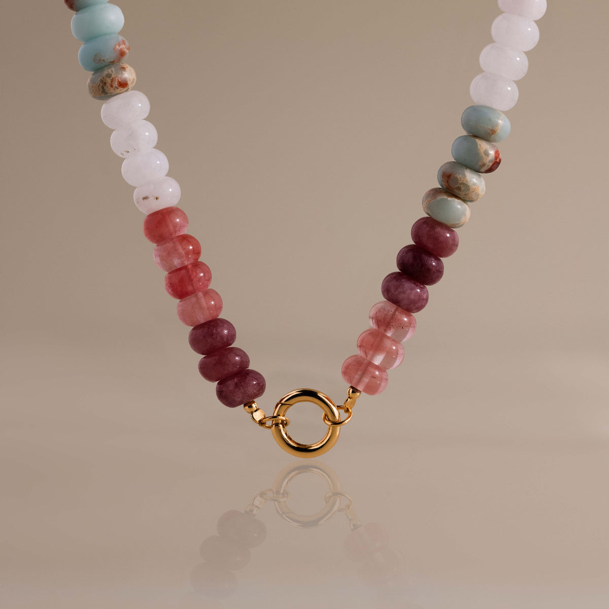 Ember beaded charm necklace