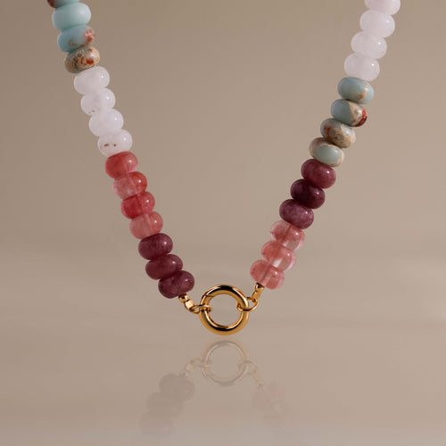 Ember beaded charm necklace