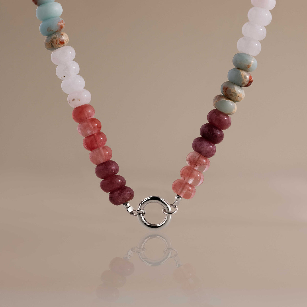 Ember beaded charm necklace