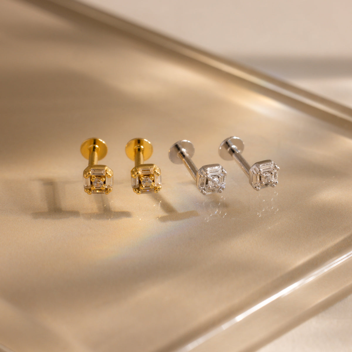 Art deco flat back studs