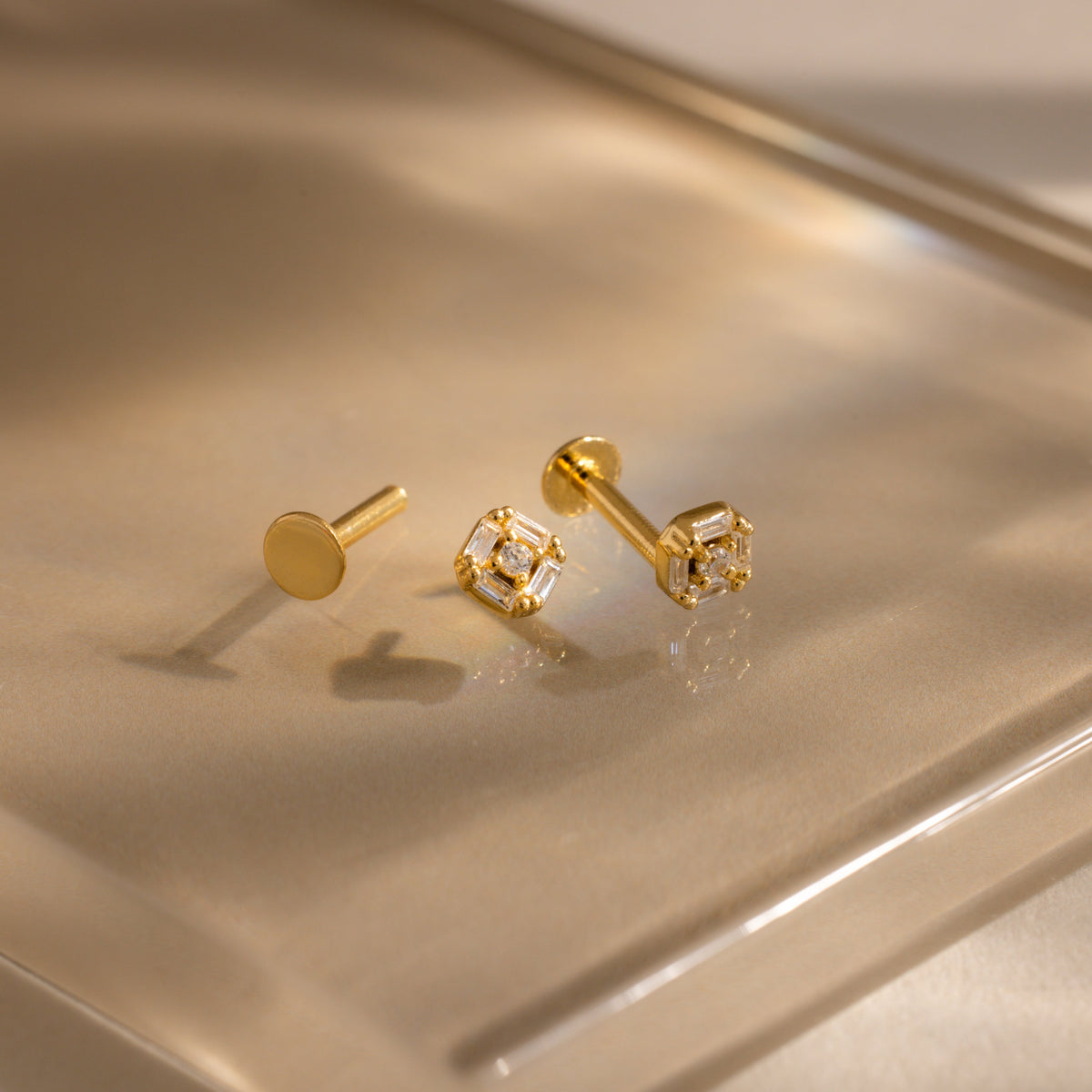 Art deco flat back studs