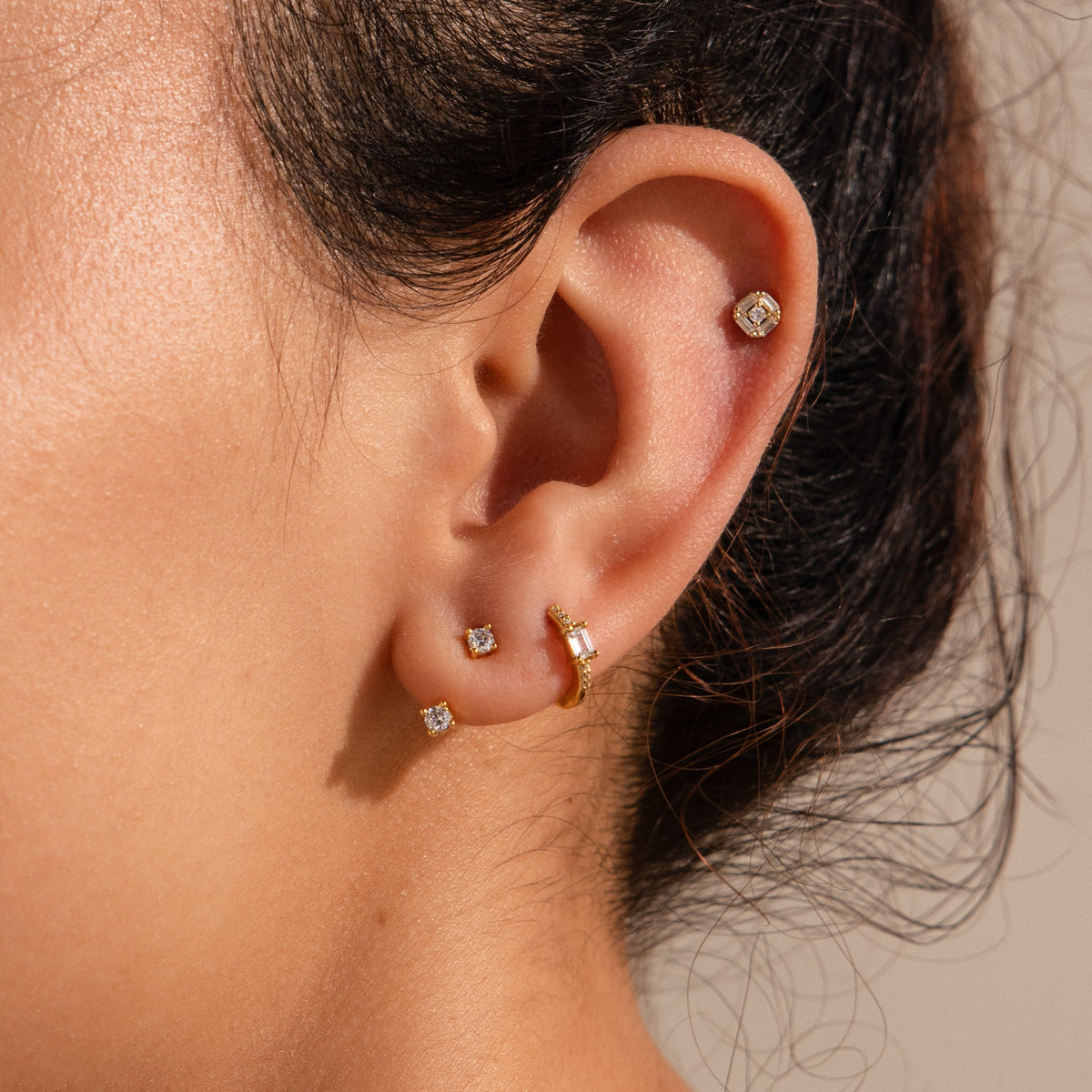 Art deco flat back studs