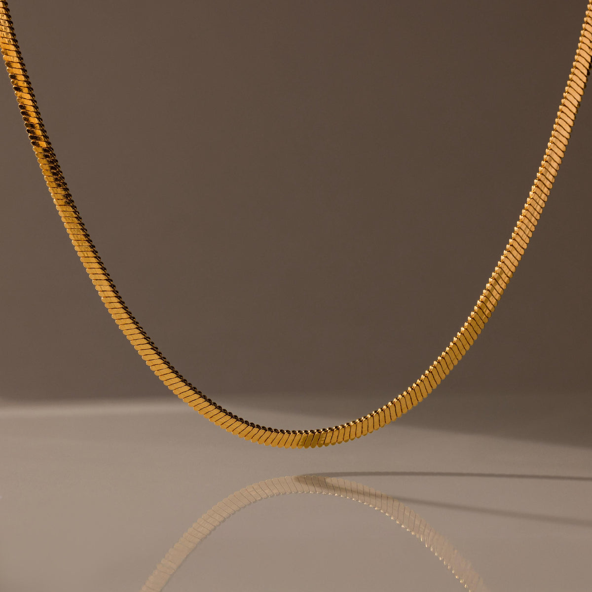 Bold snake chain necklace