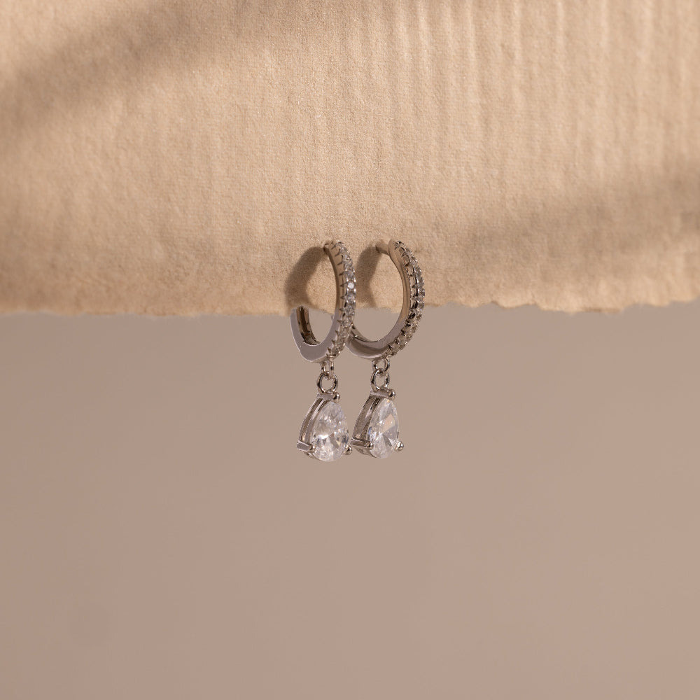Diamond drop huggies