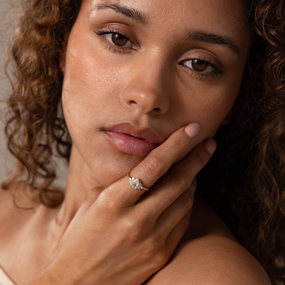 Diamond petal ring
