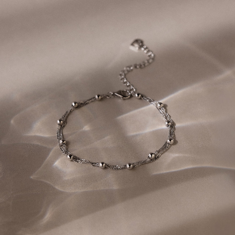 Duo bead chain bracelet