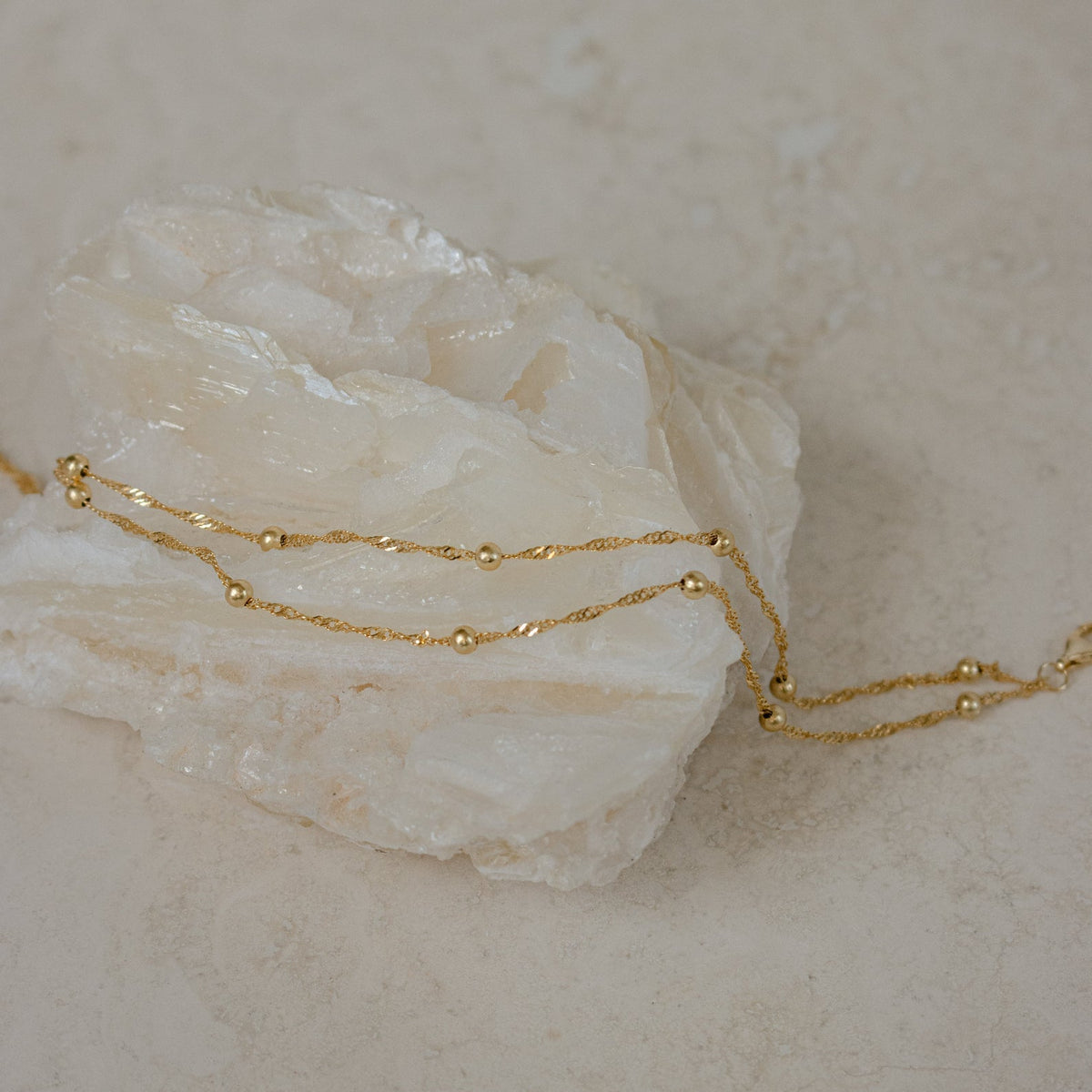 Duo bead chain bracelet