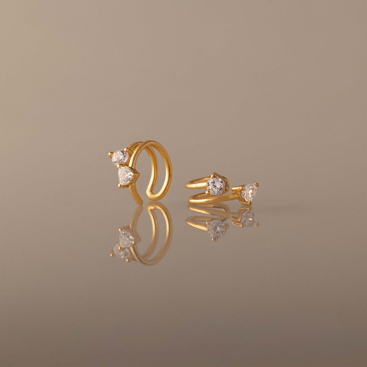 Duo diamond ear cuffs