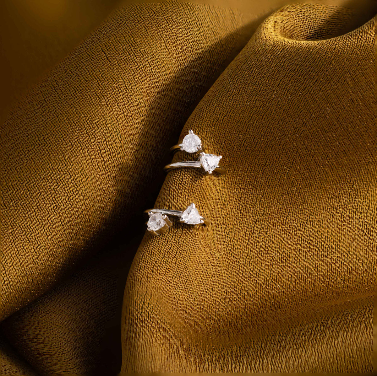 Duo diamond ear cuffs