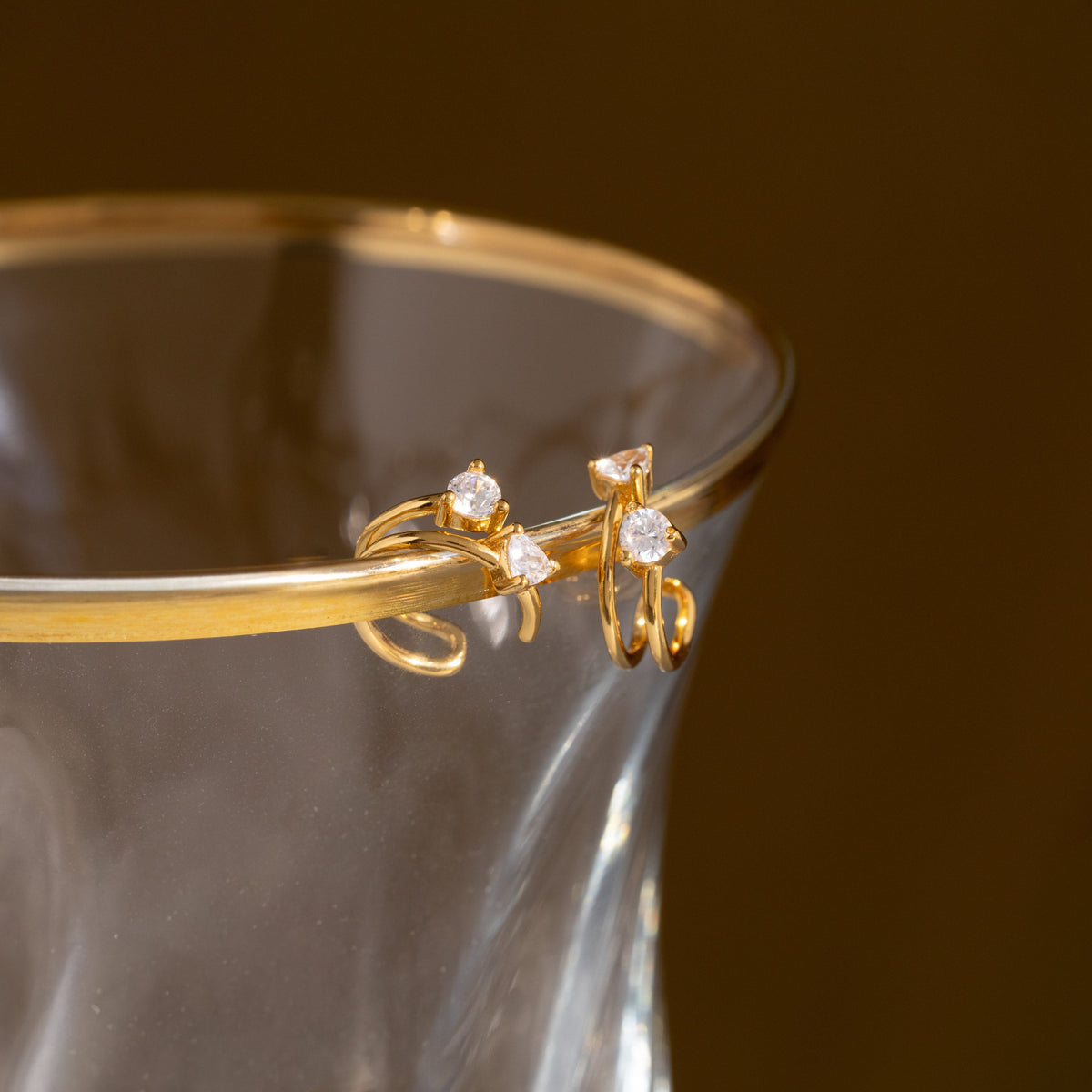 Duo diamond ear cuffs