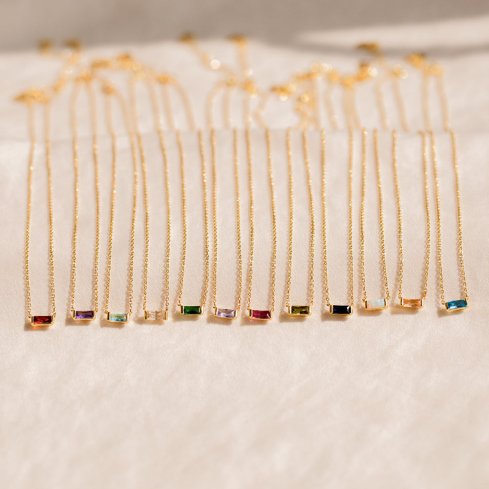 Emery birthstone necklace