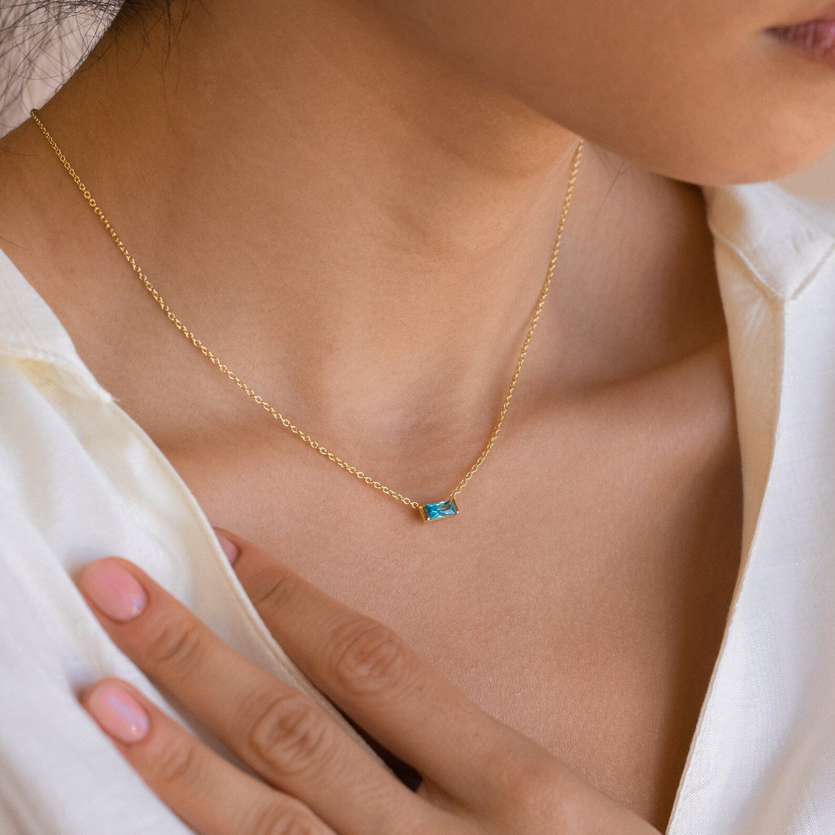 Emery birthstone necklace