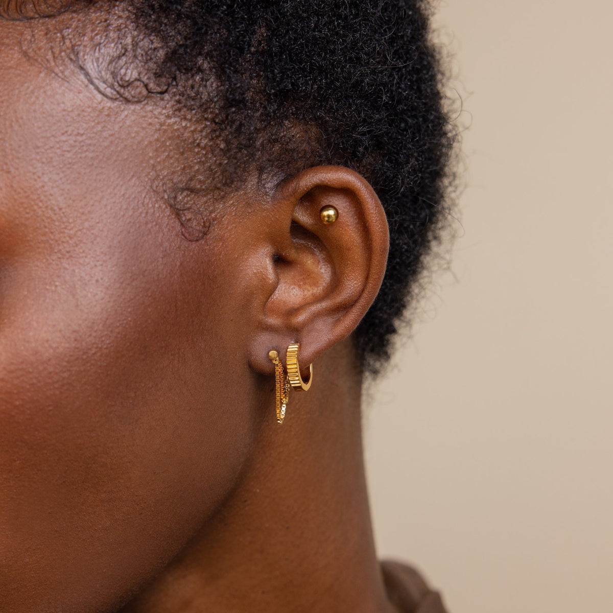 Flat back chain earrings