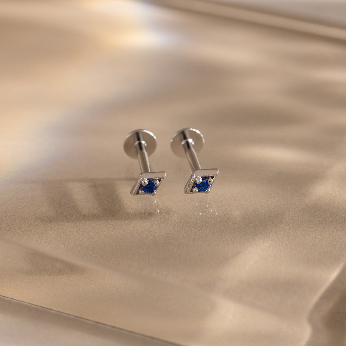 Geometric birthstone flat back studs